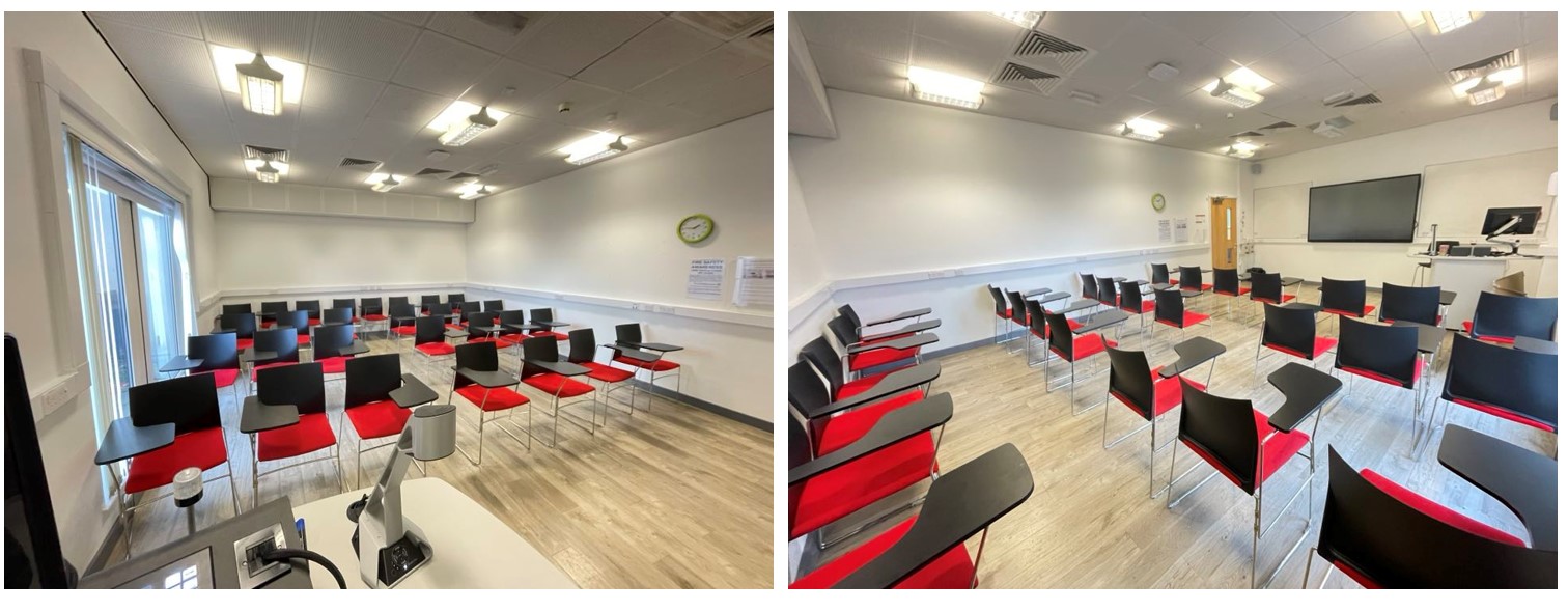 Pallet chairs in teaching space